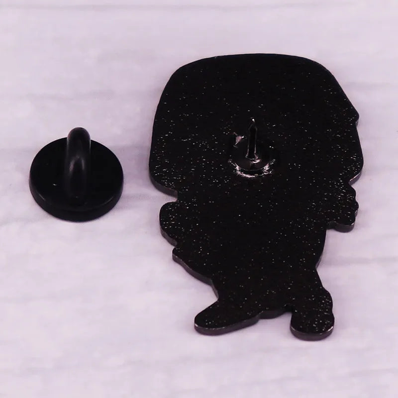 Pin de máscara MF DOOM, broche artístico de Hip Hop, insignia de dibujos animados
