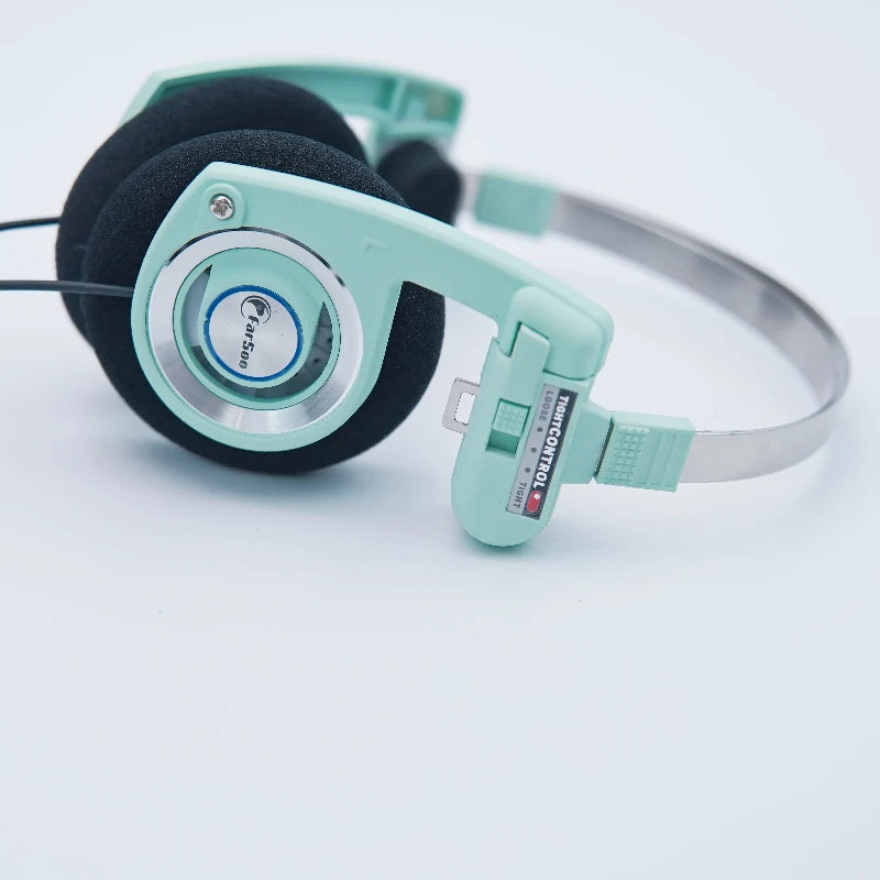 Auriculares Farsoo PP con Cable, Portátiles, Profesionales, con Micrófono, Plegables, Retro, HiFi, Bajos Profundos, Conector de 3.5mm para PC, iPad y Teléfonos