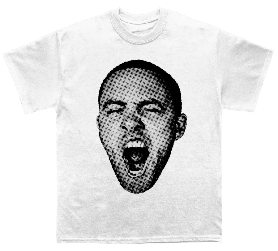 Camiseta de algodón para hombre Mac Miller, ropa informal vintage de estilo urbano, color blanco