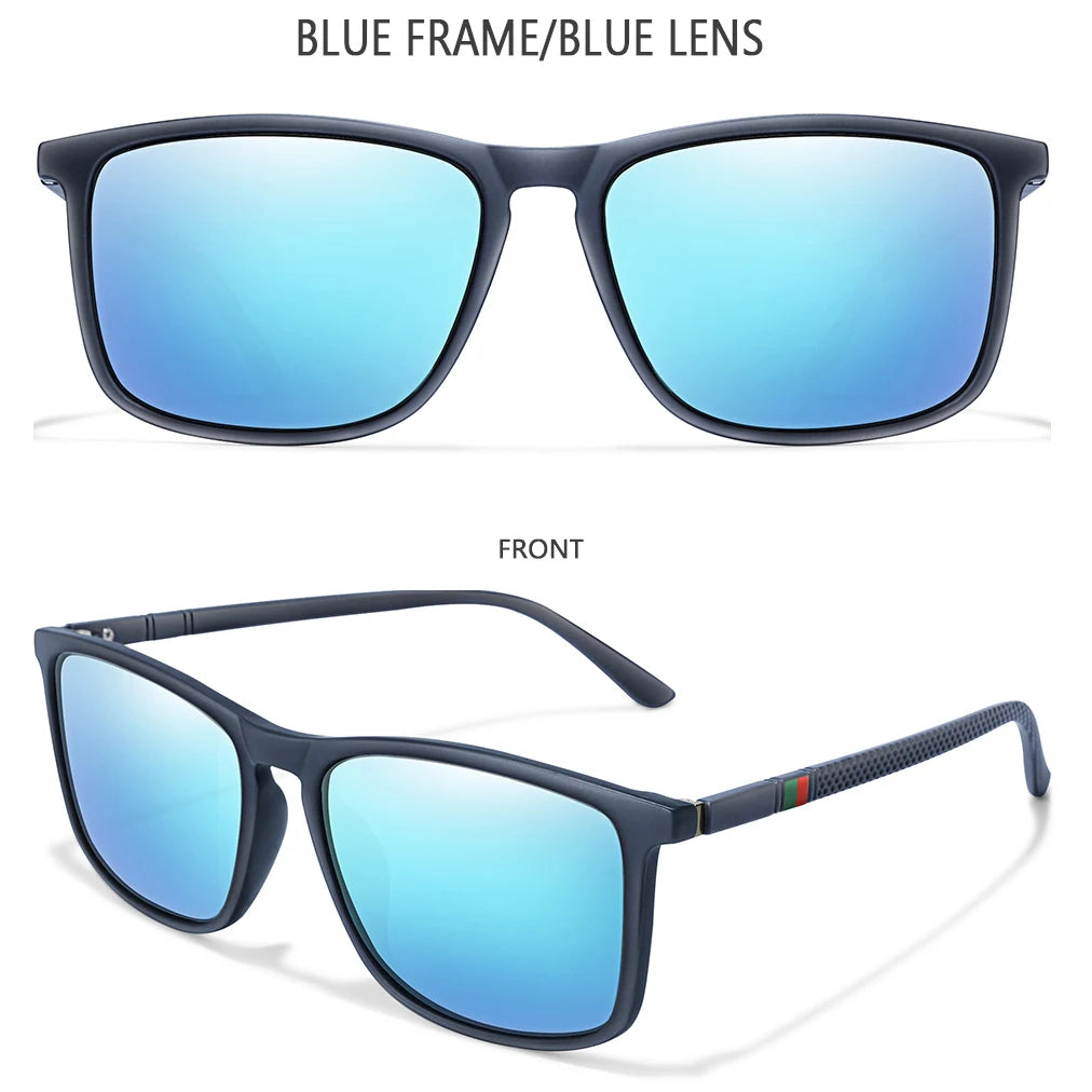 Gafas de sol polarizadas Vintage cuadradas de lujo para ciclismo para hombre y mujer, gafas de sol de moda para viajes, conducción, pesca, gafas masculinas UV400