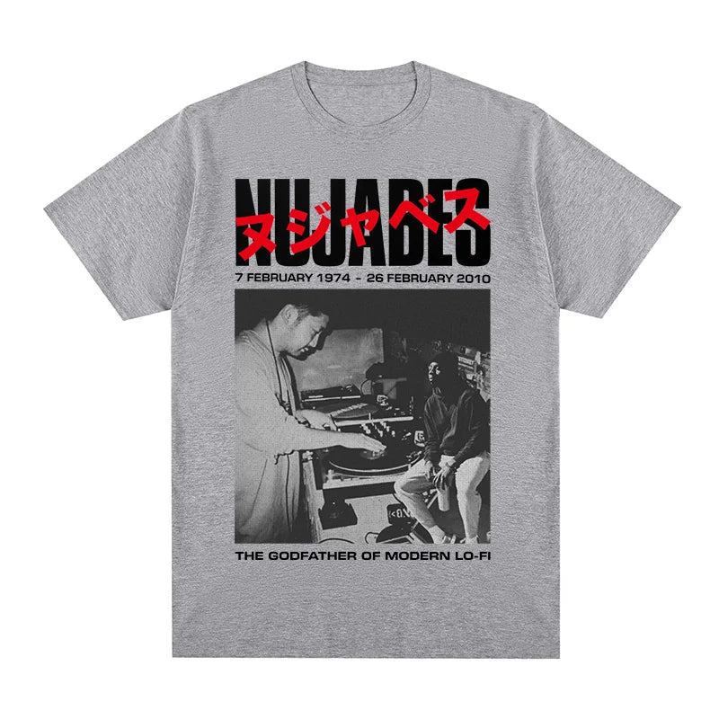 Camiseta Vintage Nujabes, el padrino de la música lo-fi moderna, arte japonés, Hip Hop, camiseta de algodón para hombre, nueva camiseta, tops para mujer