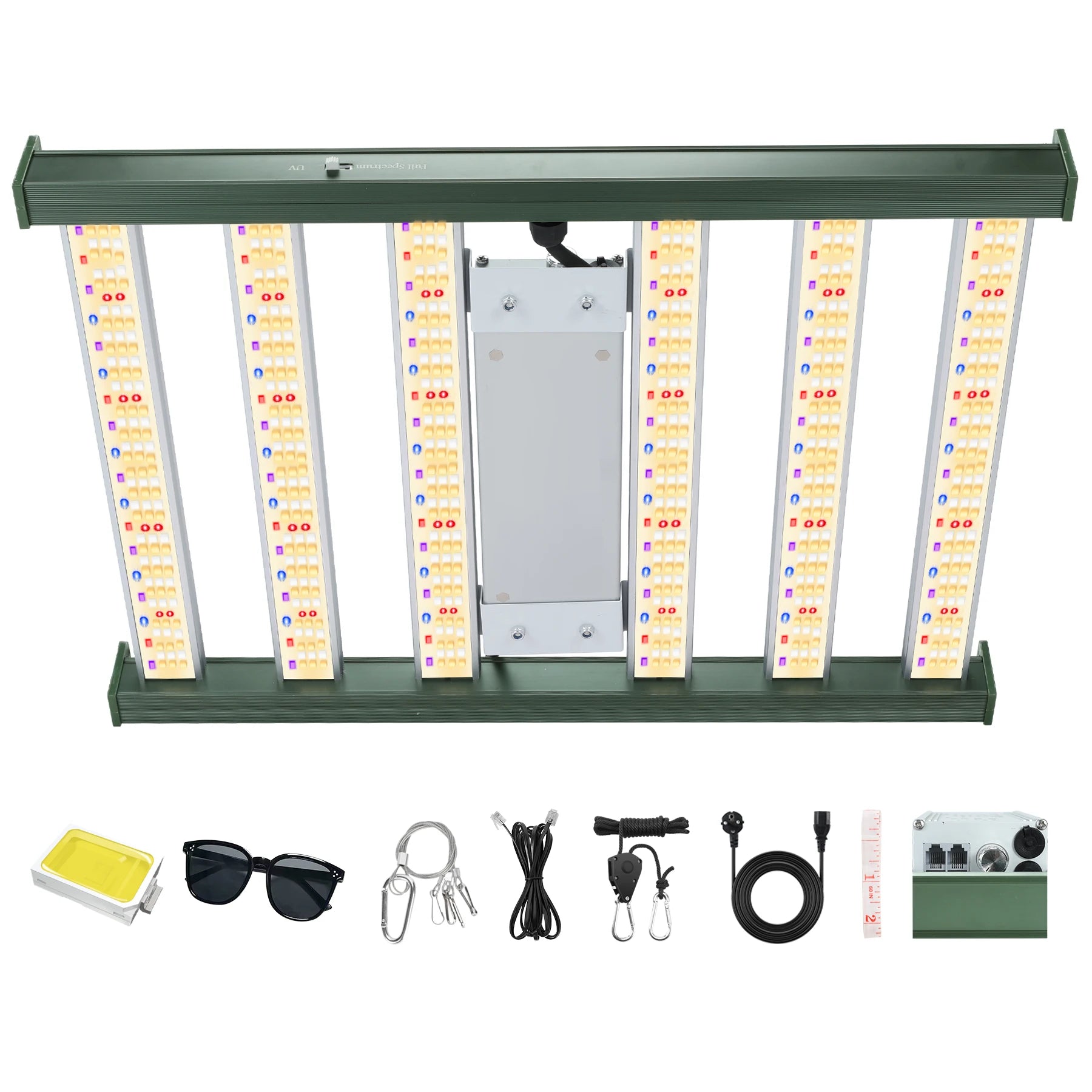 Lámpara LED para plantas de 2000W/1200W, lámpara LED de cultivo de modo Dual VEG Bloom regulable doble, lámpara para plantas luces de cultivo de espectro completo