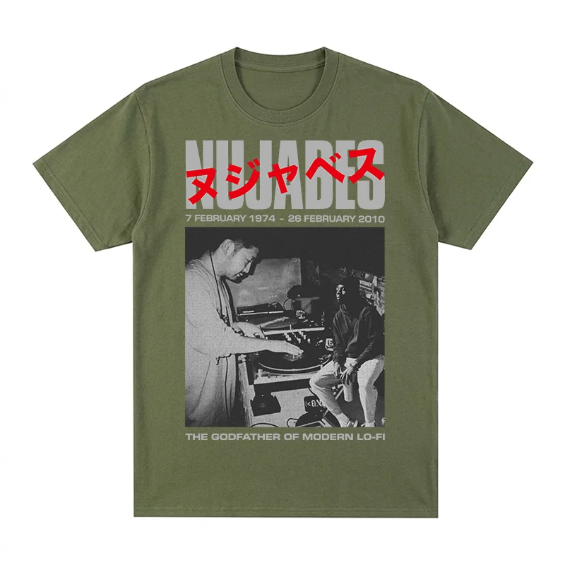 Camiseta Vintage Nujabes, el padrino de la música lo-fi moderna, arte japonés, Hip Hop, camiseta de algodón para hombre, nueva camiseta, tops para mujer