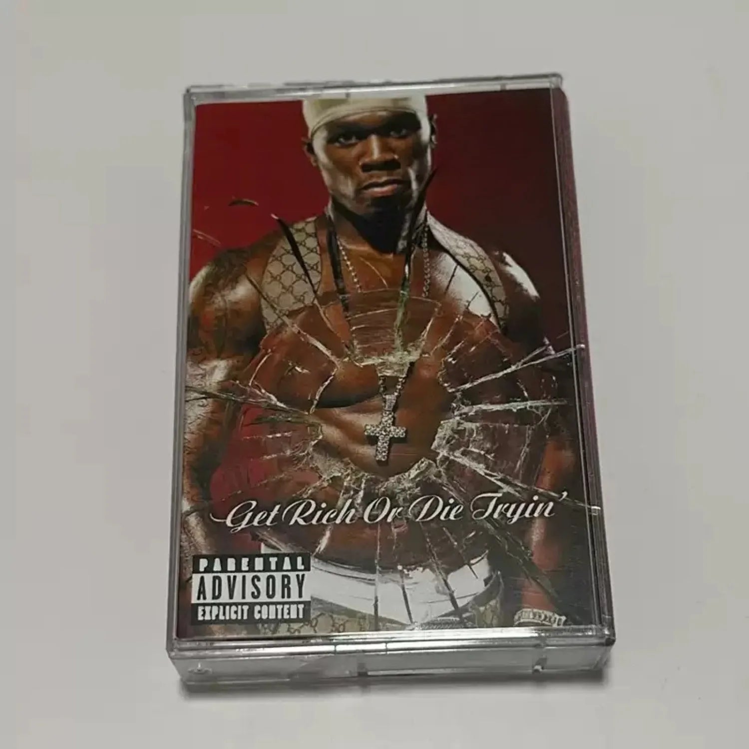 "Get Rich or Die Tryin'" - Álbum de Estreno en Cassette Retro, Punto de Referencia del Hip-Hop de los Principios del 2000, Ideal para Coleccionistas de Rap