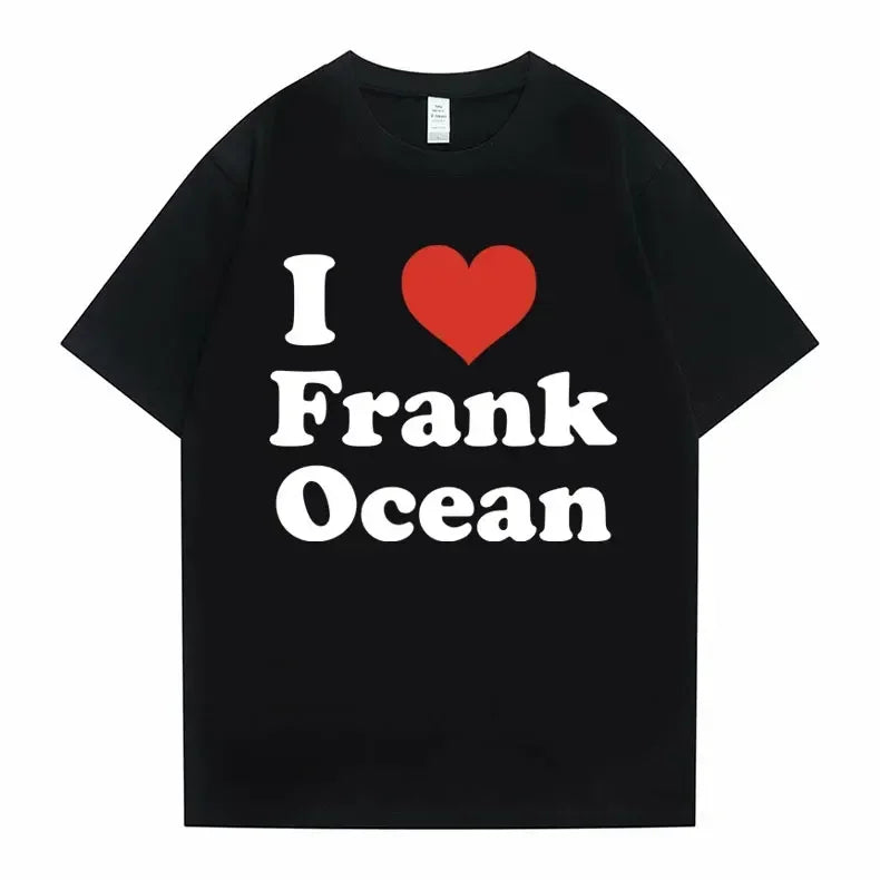Camisetas I Love Frank para hombre y mujer, camiseta rubia de tendencia Hip Hop, camiseta de moda oceánica, ropa de calle de manga corta para rapero para mujer