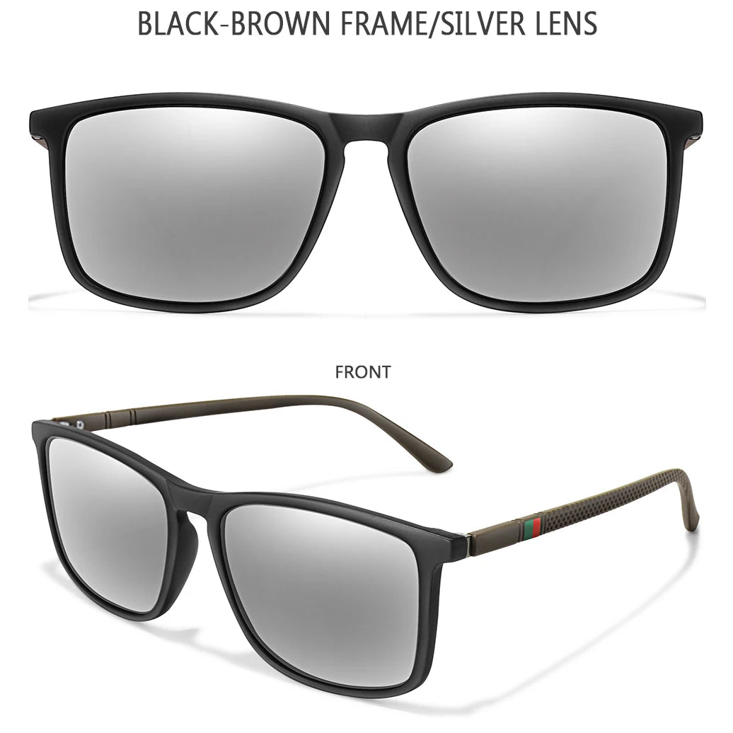 Gafas de sol polarizadas Vintage cuadradas de lujo para ciclismo para hombre y mujer, gafas de sol de moda para viajes, conducción, pesca, gafas masculinas UV400