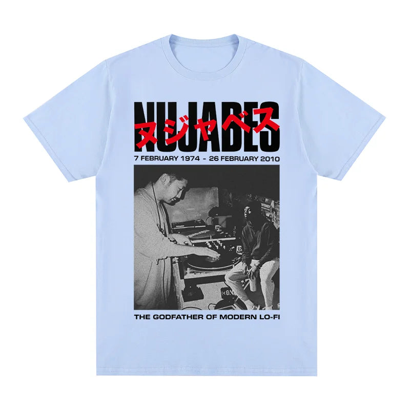 Camiseta Vintage Nujabes, el padrino de la música lo-fi moderna, arte japonés, Hip Hop, camiseta de algodón para hombre, nueva camiseta, tops para mujer
