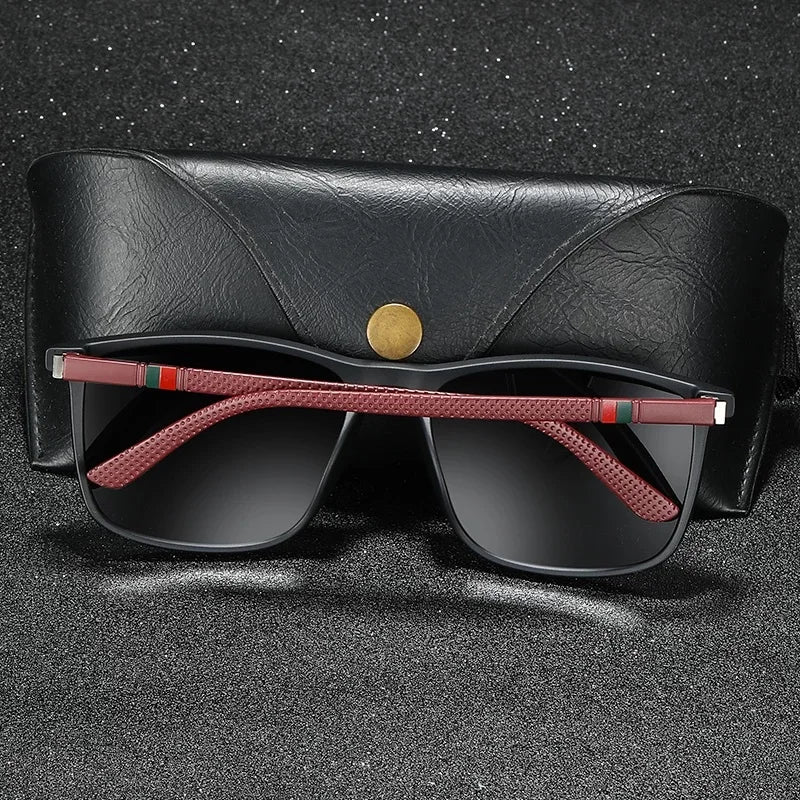 Gafas de sol polarizadas Vintage cuadradas de lujo para ciclismo para hombre y mujer, gafas de sol de moda para viajes, conducción, pesca, gafas masculinas UV400