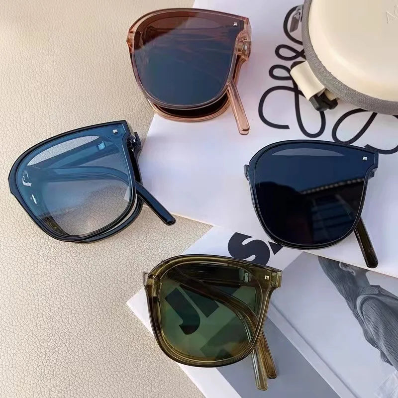 Gafas de sol plegables, portátiles, protección solar ultraligera, protección UV, gafas de sol tanto para hombres como para mujeres.