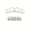 Un conjunto de adornos de dientes de Hip-Hop, accesorios de escenario y regalos de Festival, ahuecados/lisos de seis dientes a la moda