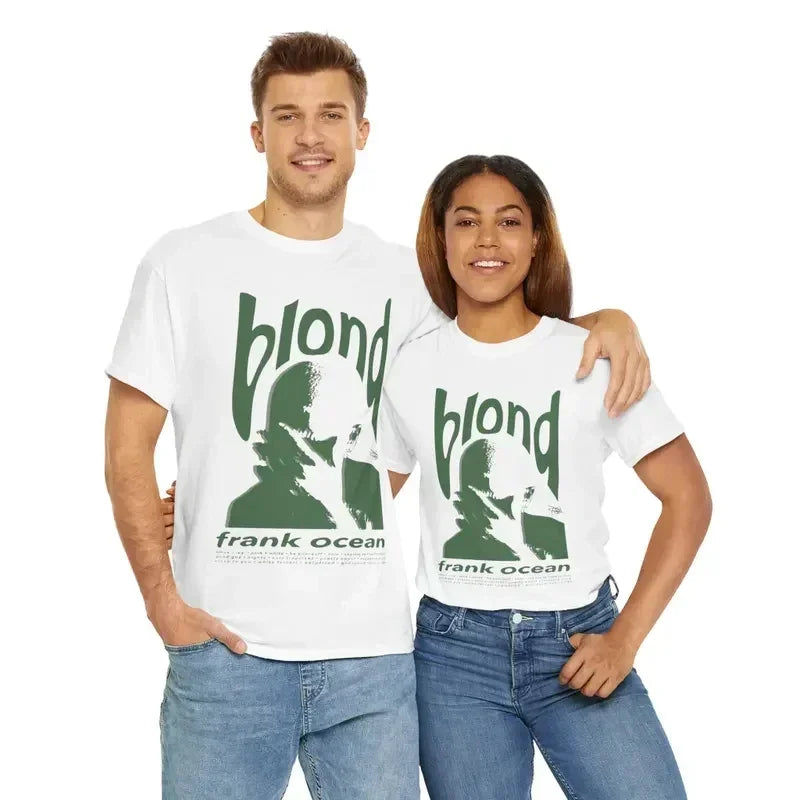 Camiseta con gráfico Retro de rapero Frank para hombre, ropa de álbum oceánico de Hip Hop, camisetas Y2k, Camiseta de algodón de gran tamaño Rubio Unisex a la moda
