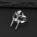 Anillo de articulación ajustable para hombre, máscara gótica Vintage Mf Doom, gladiador, Punk, faraón egipcio, joyería abierta