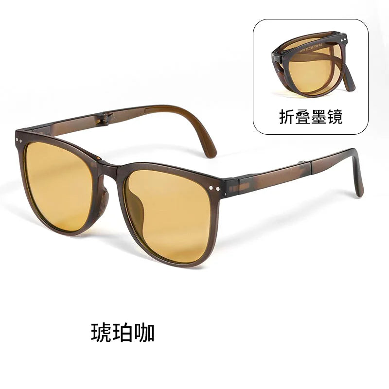 Gafas de sol plegables, portátiles, protección solar ultraligera, protección UV, gafas de sol tanto para hombres como para mujeres.