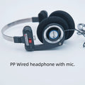 Auriculares Farsoo PP con Cable, Portátiles, Profesionales, con Micrófono, Plegables, Retro, HiFi, Bajos Profundos, Conector de 3.5mm para PC, iPad y Teléfonos