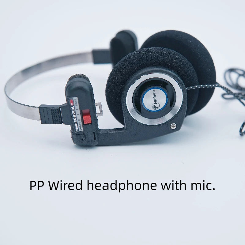 Auriculares Farsoo PP con Cable, Portátiles, Profesionales, con Micrófono, Plegables, Retro, HiFi, Bajos Profundos, Conector de 3.5mm para PC, iPad y Teléfonos