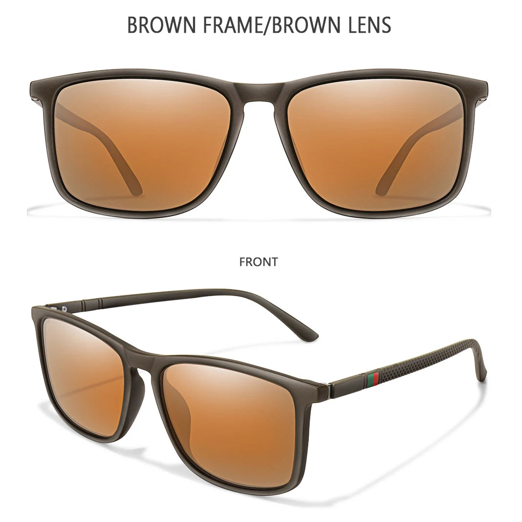 Gafas de sol polarizadas Vintage cuadradas de lujo para ciclismo para hombre y mujer, gafas de sol de moda para viajes, conducción, pesca, gafas masculinas UV400