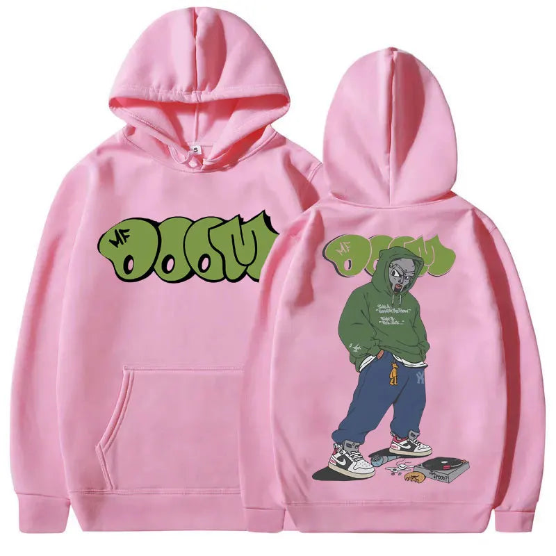 Sudadera con capucha con estampado gráfico de rapero Mf Doom para hombre y mujer, sudadera de lana de gran tamaño de Hip Hop, sudaderas con capucha de tendencia a la moda para hombre, Streetwea