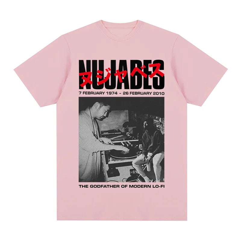Camiseta Vintage Nujabes, el padrino de la música lo-fi moderna, arte japonés, Hip Hop, camiseta de algodón para hombre, nueva camiseta, tops para mujer