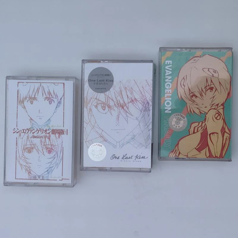 EVA Anime NEON GENESIS EVANGELION Asuka Langley Soryu cinta musical Utada One Last Kiss Cosplay insonoras caja Walkman casetes