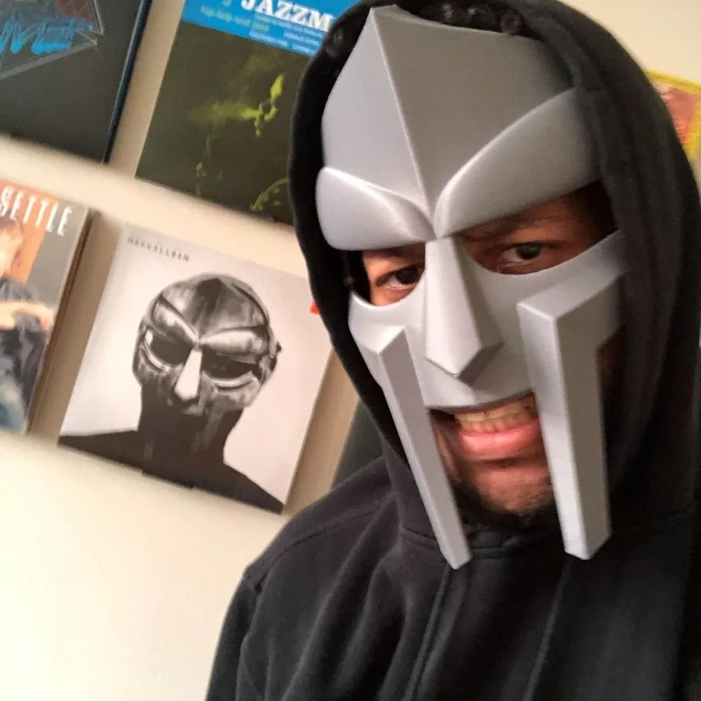 MF DOOM-mascarilla espartana Retro de Hip Hop, cara de Metal, máscara de estrella Punk Rock, accesorios de disfraz para fiesta de disfraces, máscara de escenario para DJ para hombres