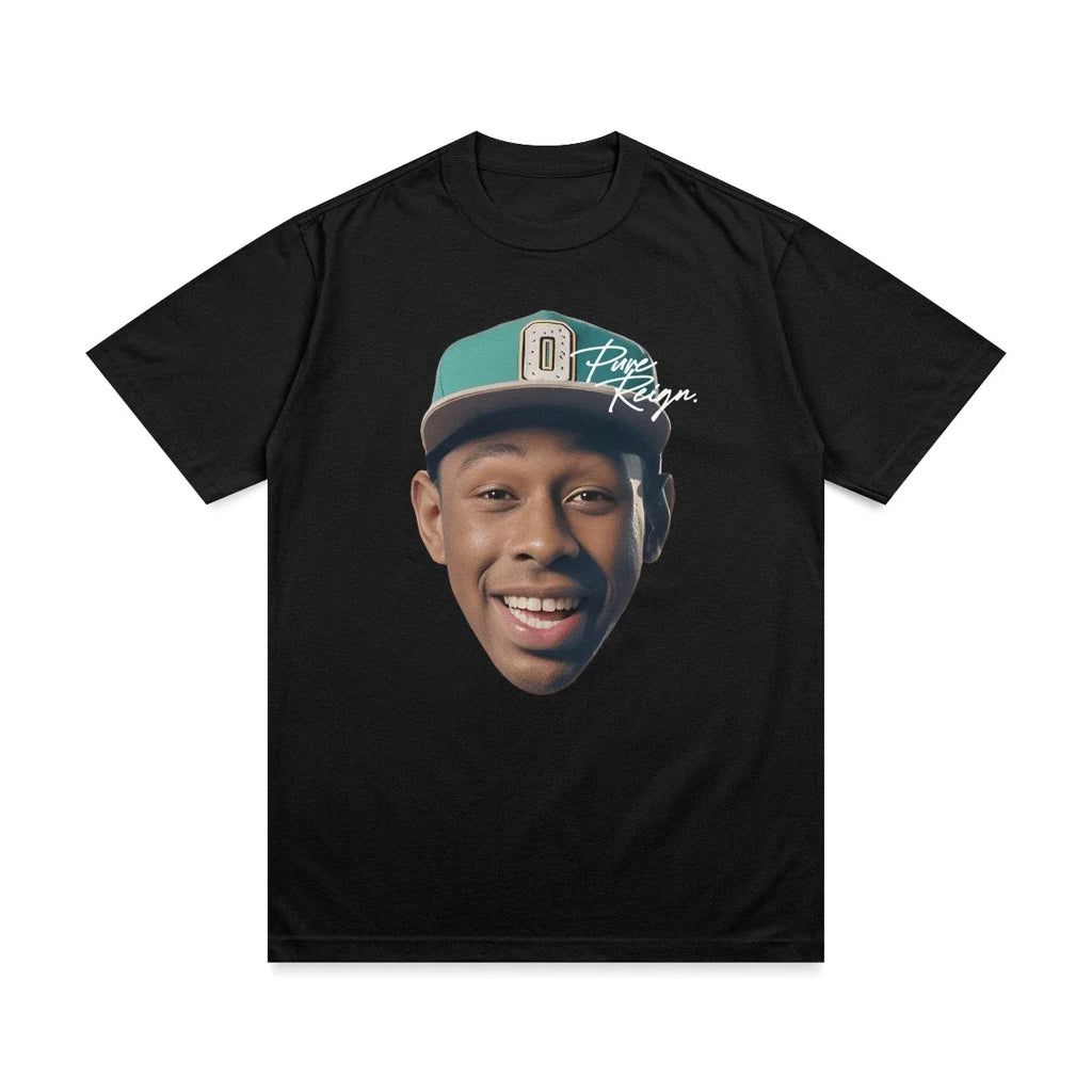 Camiseta con patrón de cabeza de Tyler The Creator, camiseta de manga corta de verano para mujer, camiseta Retro Hip Hop Rap Singer Cactus Jack, Top Y2k