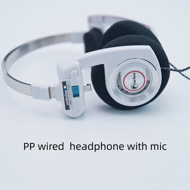 Auriculares Farsoo PP con Cable, Portátiles, Profesionales, con Micrófono, Plegables, Retro, HiFi, Bajos Profundos, Conector de 3.5mm para PC, iPad y Teléfonos