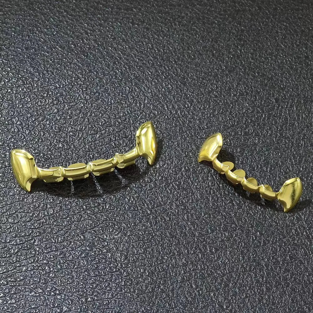Juego de dientes chapados en plata, colmillo de payaso decorativo de hip hop para Halloween, 1 ud./1 Uds.