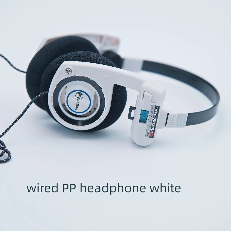 Auriculares Farsoo PP con Cable, Portátiles, Profesionales, con Micrófono, Plegables, Retro, HiFi, Bajos Profundos, Conector de 3.5mm para PC, iPad y Teléfonos