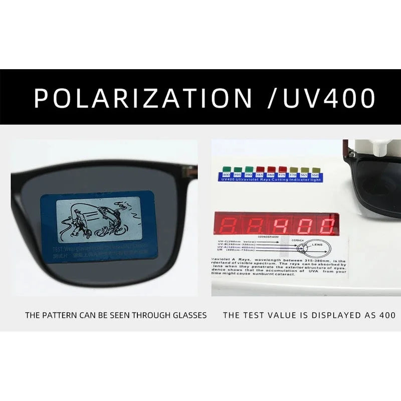 Gafas de sol polarizadas Vintage cuadradas de lujo para ciclismo para hombre y mujer, gafas de sol de moda para viajes, conducción, pesca, gafas masculinas UV400