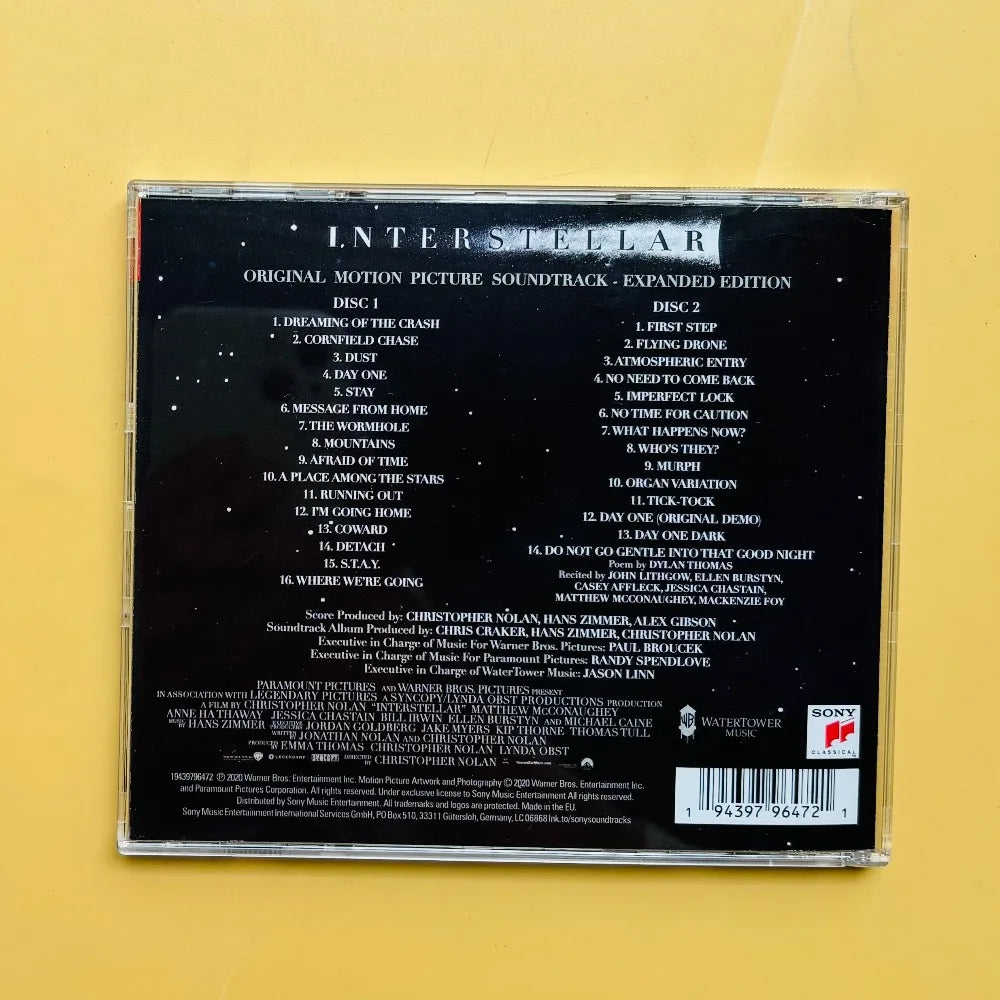 Banda sonora original de la película Interstellar, 2CD de Hans Zimmer, pista sonora clásica de la película, OST para colección de fans, regalo en stock