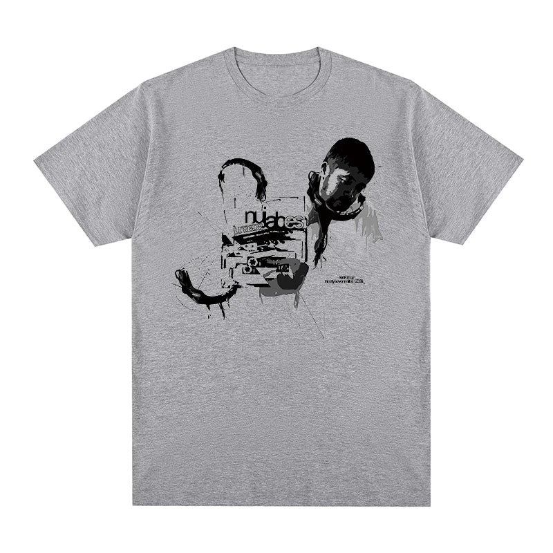 Nujabes-Camiseta Vintage para hombre y mujer, camisa de algodón con música metálica, tops