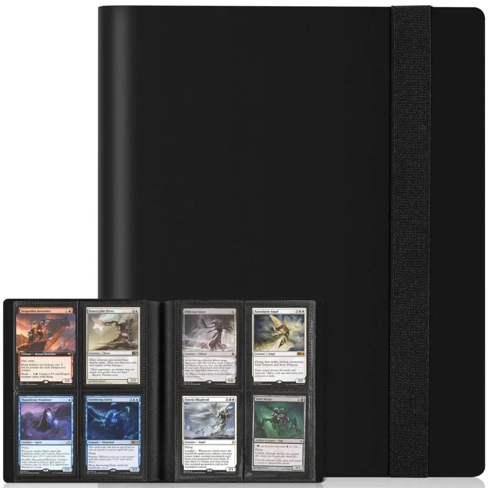 Álbum para 160 Tarjetas, Carpeta con 4 Bolsillos, Apta para Tarjetas de Pokémon, Yugioh, Béisbol, Fútbol y Otros Deportes