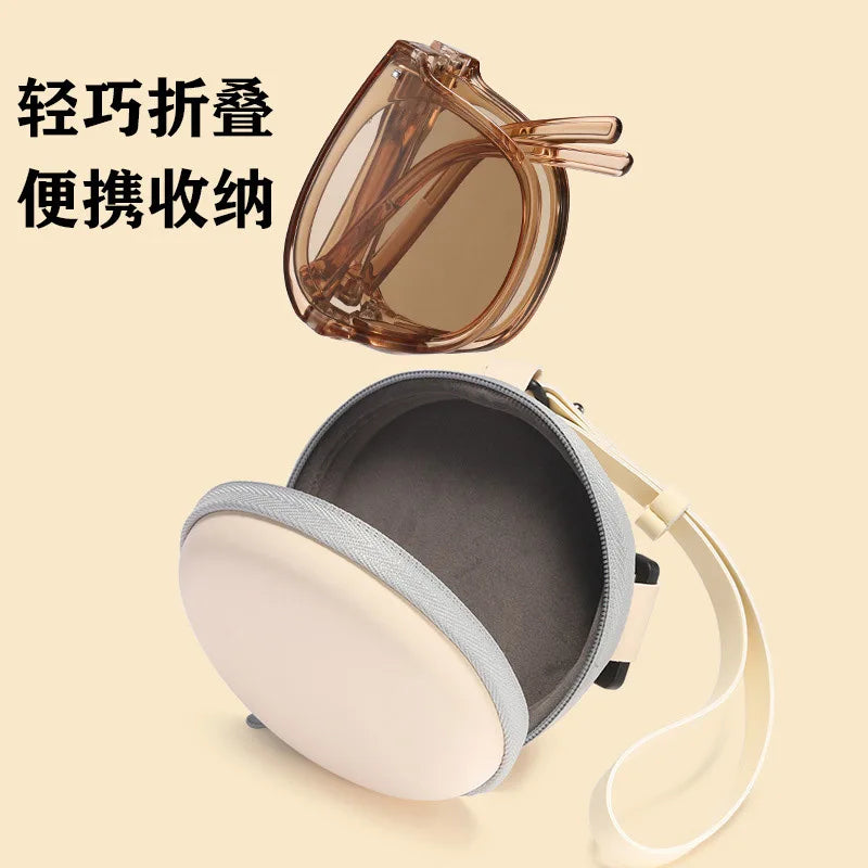 Gafas de sol plegables, portátiles, protección solar ultraligera, protección UV, gafas de sol tanto para hombres como para mujeres.