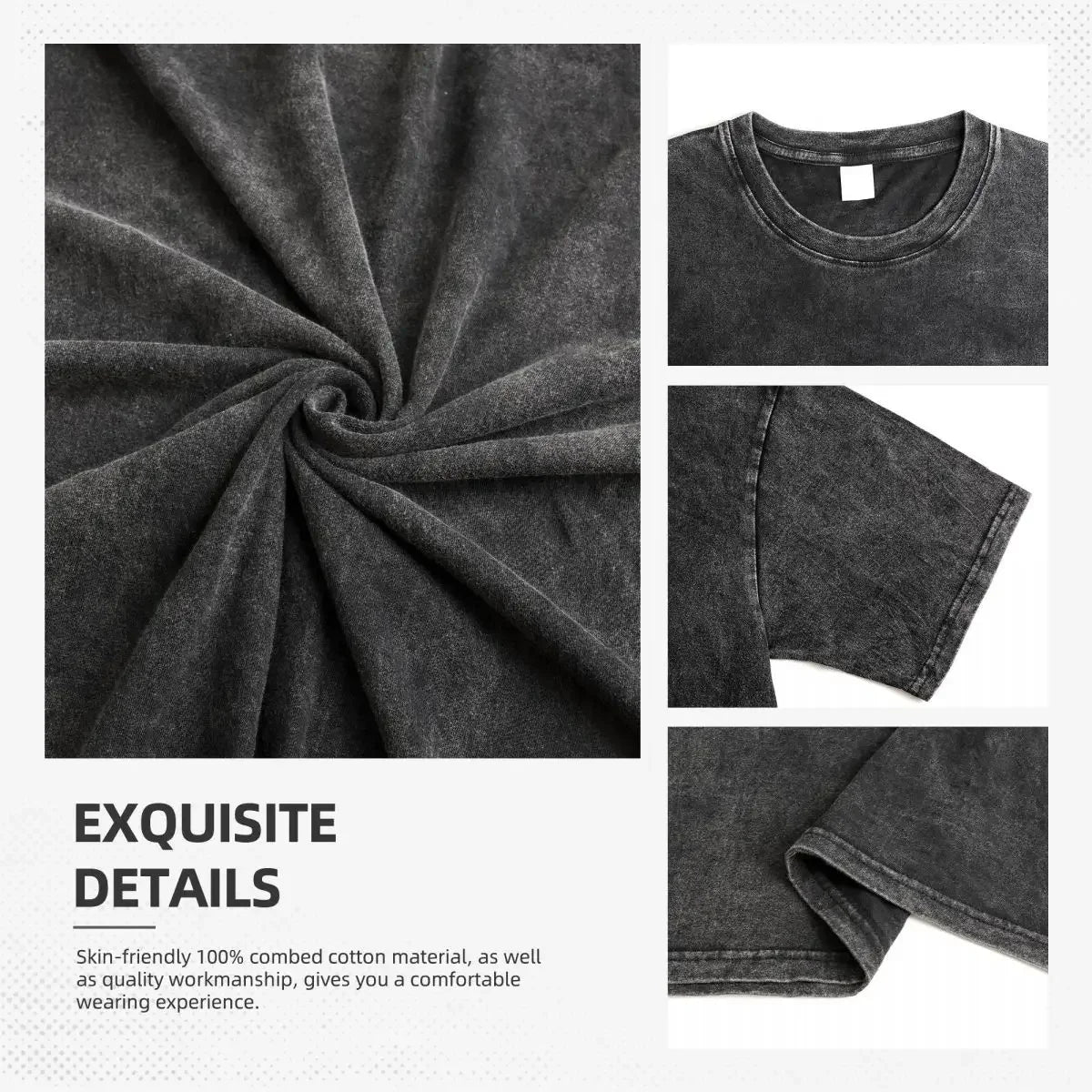 Camiseta Invincible Lavada, Ropa con Personalidad, Suave, para Todo el Año, Oversize, para Parejas, Unisex, Y2K, Manga Corta, Clásica, Casual