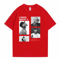 Camiseta con estampado gráfico de cantante Pop Chris Brown para hombre y mujer, camisetas de gran tamaño a la moda de Hip Hop, camisetas informales 100% de algodón para hombre