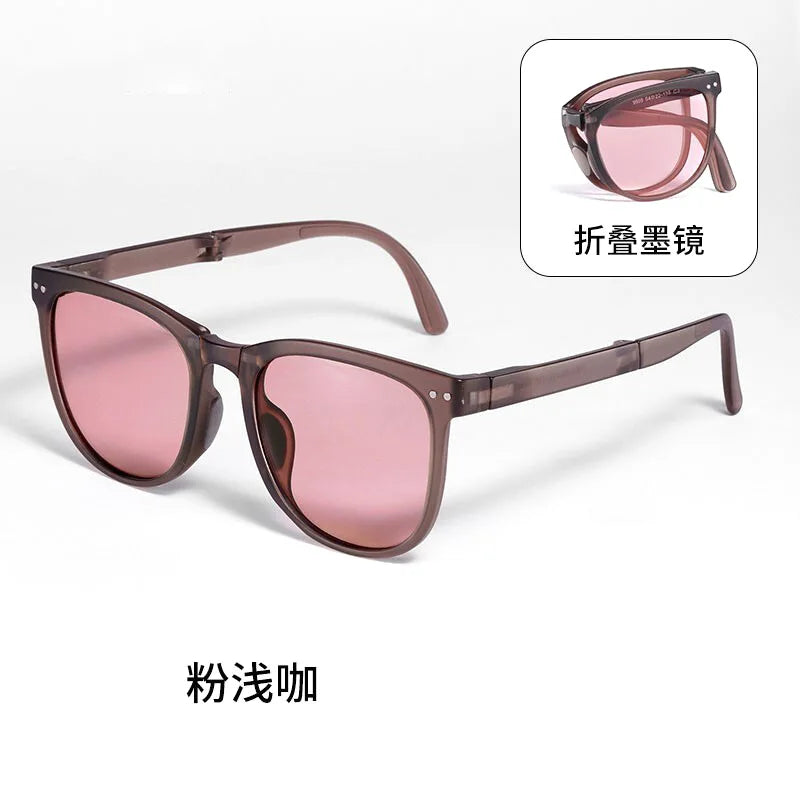 Gafas de sol plegables, portátiles, protección solar ultraligera, protección UV, gafas de sol tanto para hombres como para mujeres.