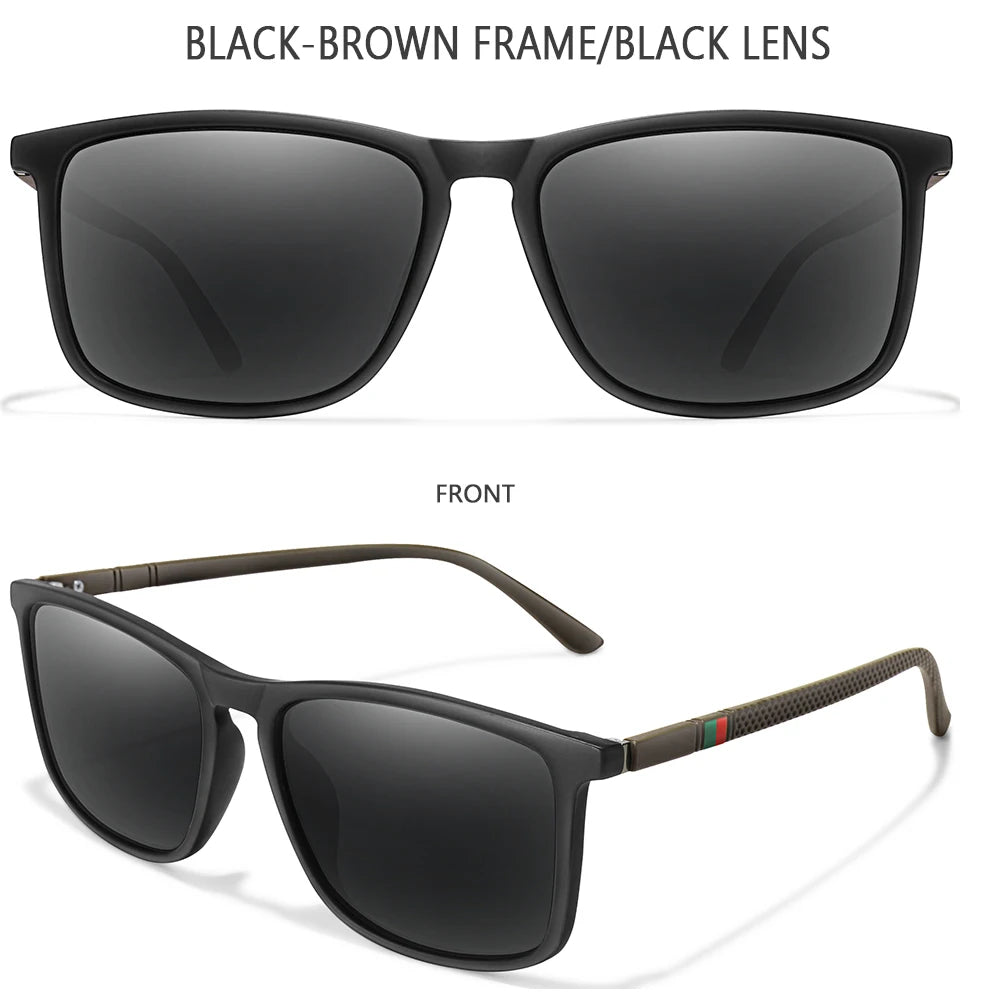 Gafas de sol polarizadas Vintage cuadradas de lujo para ciclismo para hombre y mujer, gafas de sol de moda para viajes, conducción, pesca, gafas masculinas UV400