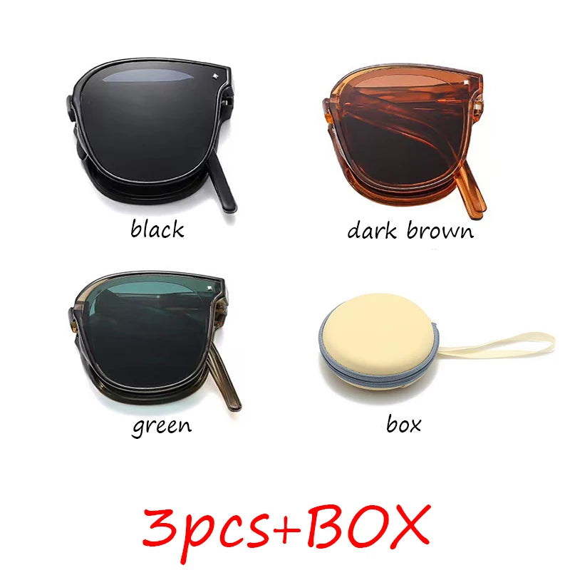 Gafas de sol plegables, portátiles, protección solar ultraligera, protección UV, gafas de sol tanto para hombres como para mujeres.
