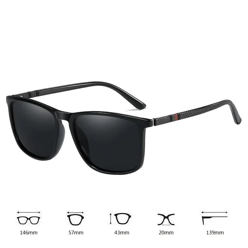 Gafas de sol polarizadas Vintage cuadradas de lujo para ciclismo para hombre y mujer, gafas de sol de moda para viajes, conducción, pesca, gafas masculinas UV400