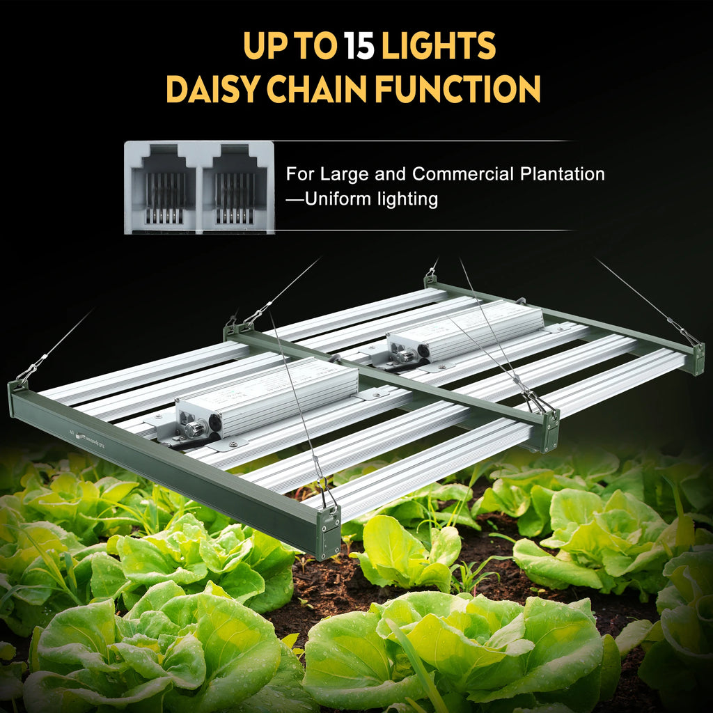 Lámpara LED para plantas de 2000W/1200W, lámpara LED de cultivo de modo Dual VEG Bloom regulable doble, lámpara para plantas luces de cultivo de espectro completo