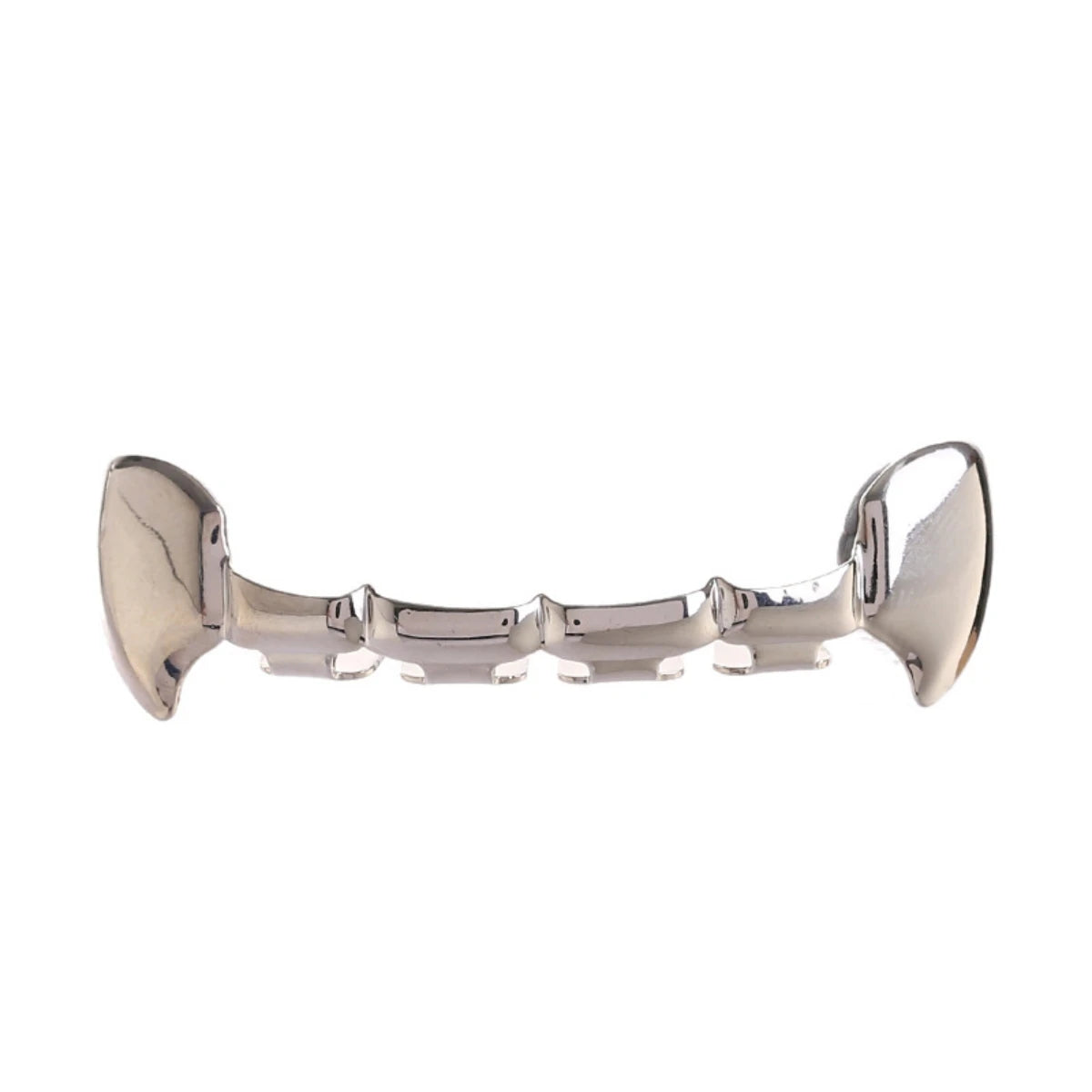 Juego de dientes chapados en plata, colmillo de payaso decorativo de hip hop para Halloween, 1 ud./1 Uds.