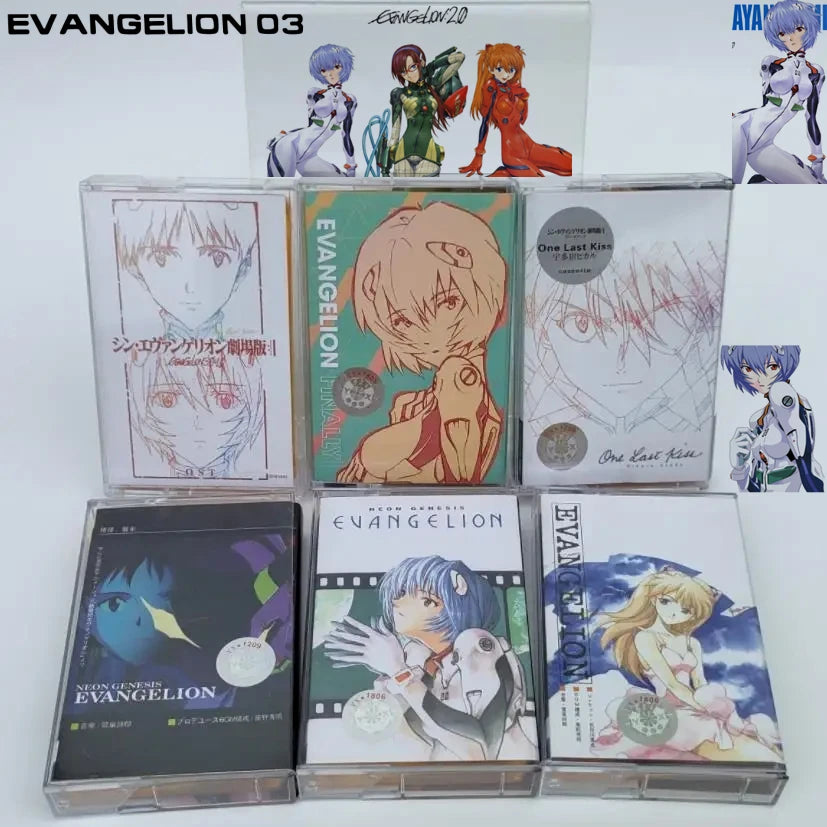 EVA Anime NEON GENESIS EVANGELION Asuka Langley Soryu cinta musical Utada One Last Kiss Cosplay insonoras caja Walkman casetes