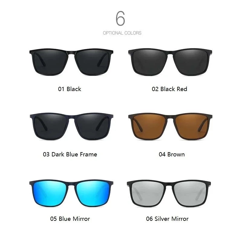 Gafas de sol polarizadas Vintage cuadradas de lujo para ciclismo para hombre y mujer, gafas de sol de moda para viajes, conducción, pesca, gafas masculinas UV400