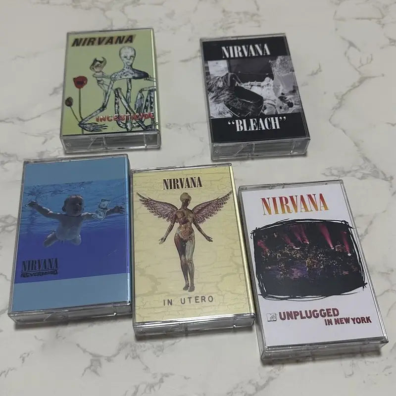 Casete de Música Rockera Occidental Sin Abrir con Libro de Letras, Colección Retro Nostálgica, Cinta de Audio Original